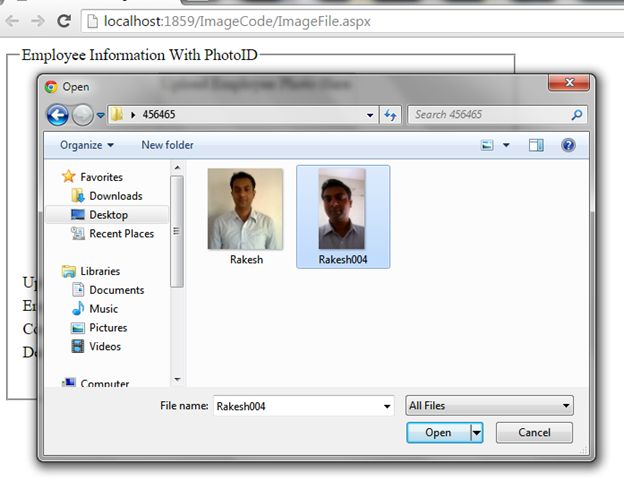 Choose file from disk